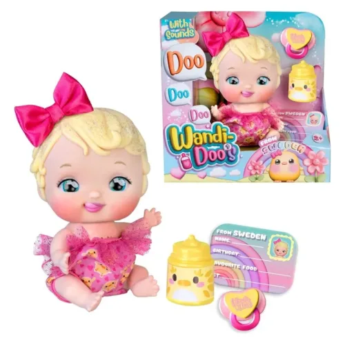 Muñeca Bebé caucásica Wandi-Doo’s pañal pollitos y accesorios Famosa WAD03000