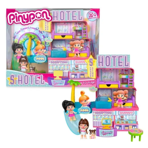 Playset Pinypon Hotel 5 estrellas con recepción, buffet y suite Famosa PNY74000