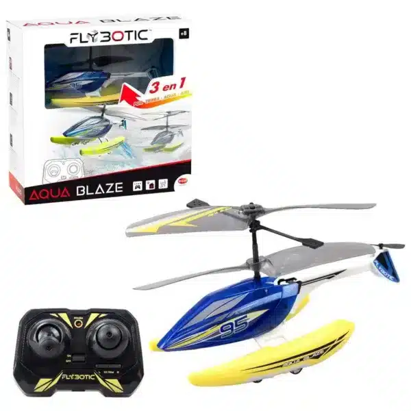 Bizak Flybotic Hélicoptère RC 2 Canaux – Infrarouge, LED, Facile à Piloter, Pour Intérieur, Noir, Cadeau Enfant
