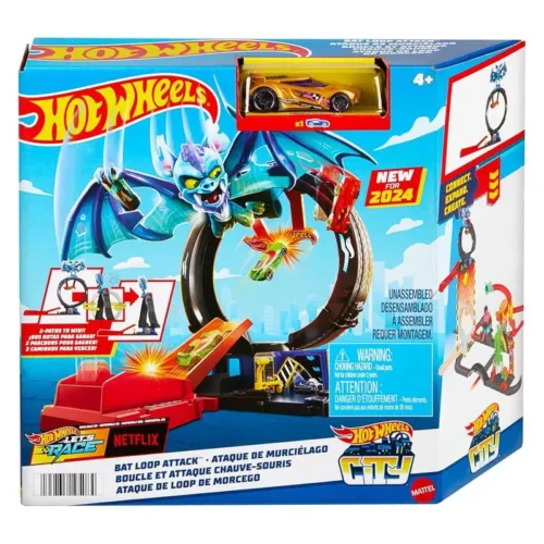 Hot Wheels Pista de Ataque Murcielago con Looping HTN78 MATTEL