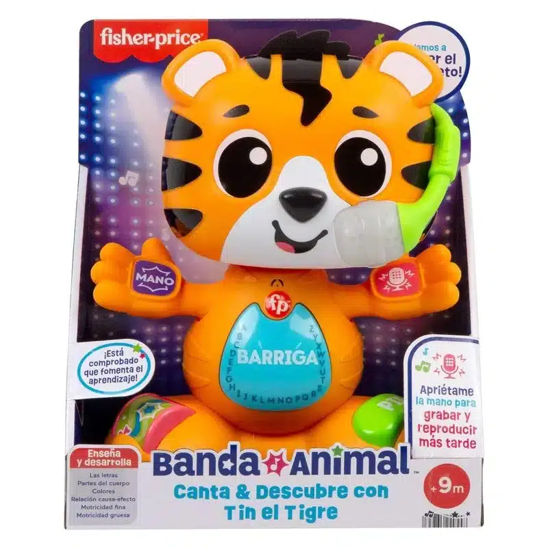 Juguete educativo Fisher-Price tigre con luces, sonido y grabadora HYK91 MATTEL - Imagen 2