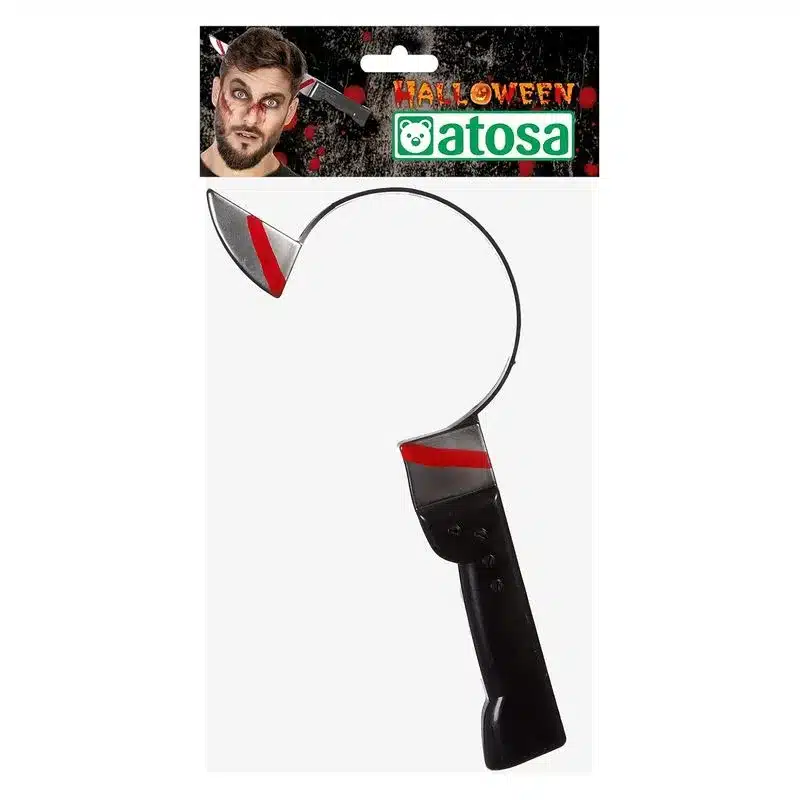 Diadema cuchillo atravesado cabeza Halloween de 33x15 cm 57513 ATOSA - Imagen 2
