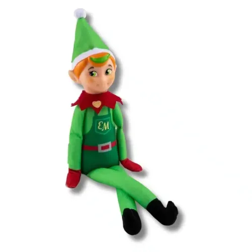 Figura Elfo de Navidad pelirrojo de color verde 22 cm 00346 CEFA