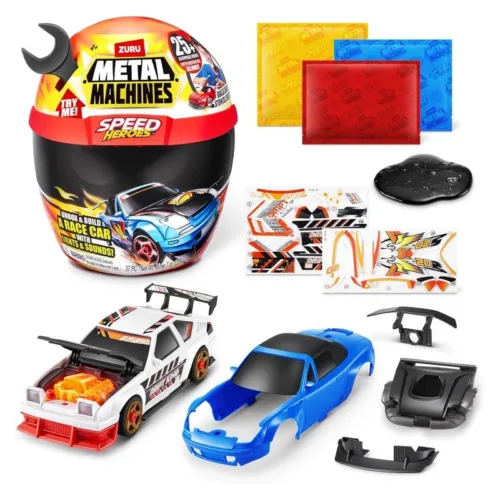 Metal Machines Speed Heroes Casco Negro con accesorios 67125-NG ZURU