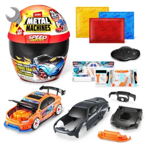 Metal Machines Speed Heroes Casco Plata con accesorios 67125-PL ZURU