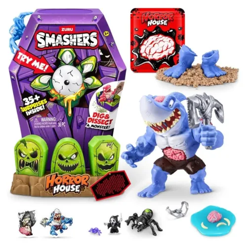 Smashers Mega Horror House Ataud con Tiburón Azul 74124-AZ ZURU