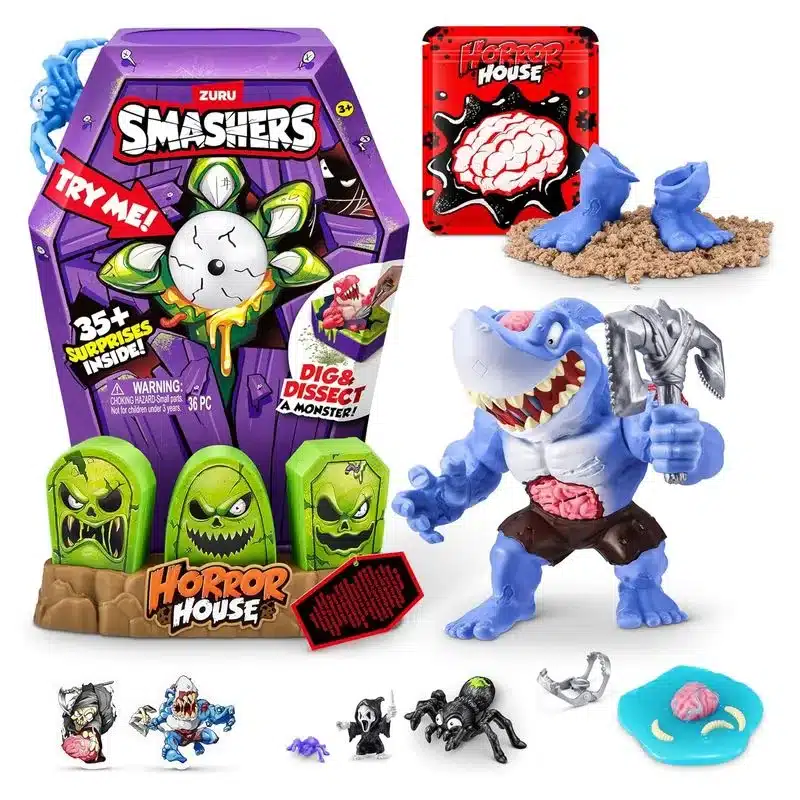 Smashers Mega Horror House Ataud con Tiburón Azul 74124-AZ ZURU