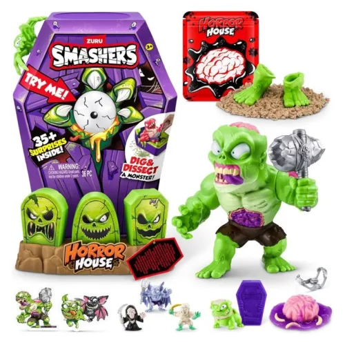 Smashers Mega Horror House Ataud con Zombie Verde 74124-VD ZURU