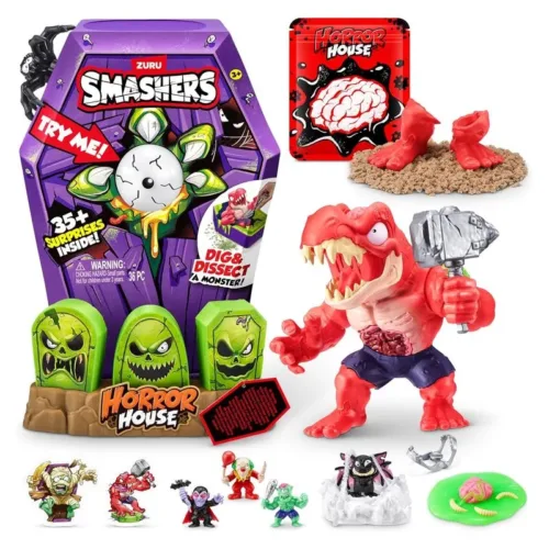 Smashers Mega Horror House Ataud con Dinosaurio Rojo 74124-NG ZURU