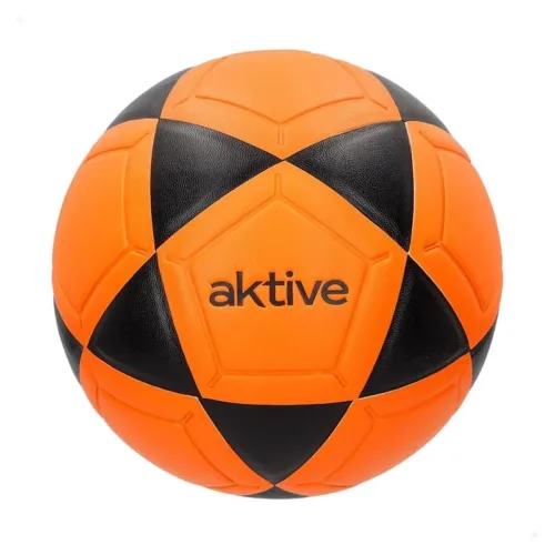 Balón de fútbol sala naranja y negro Aktive talla 3 54202 Colorbaby