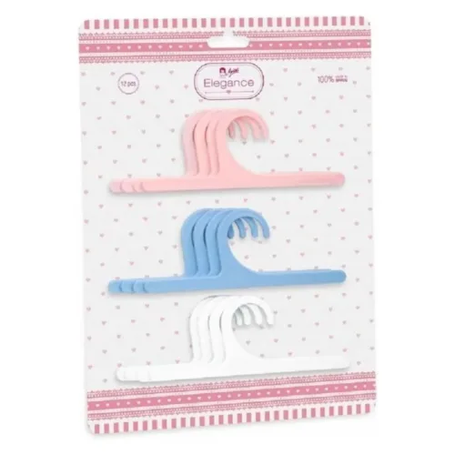 Perchas multicolor para ropita de muñecas bebé edición Elegance 6050 ARIAS