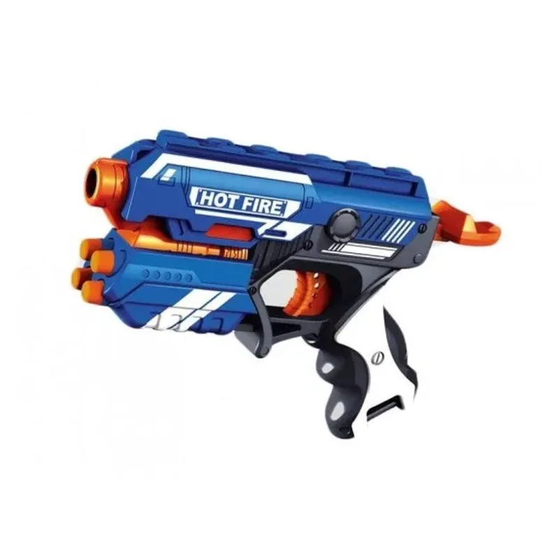Super pistola lanzadardos Blaze Storm Hot Fire con 10 piezas 19-915 JUGUETOON