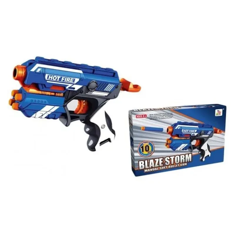 Super pistola lanzadardos Blaze Storm Hot Fire con 10 piezas 19-915 JUGUETOON - Imagen 2