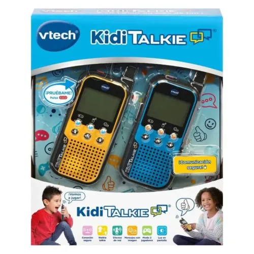 Walkie-Talkie infantil KidiTalkie 6 en 1 color azul y amarillo 80-518567 VTECH
