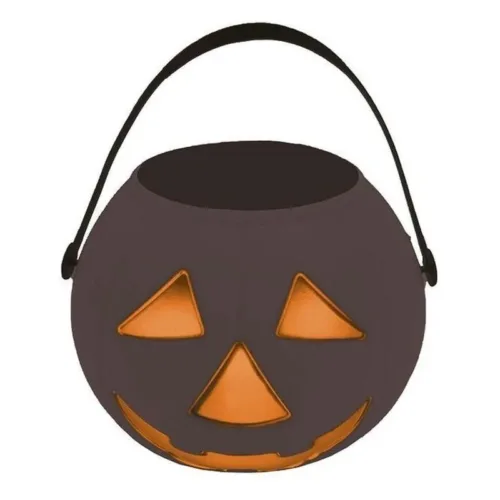 Cubo Calabaza negra Halloween infantil fiestas de Guirca 24756