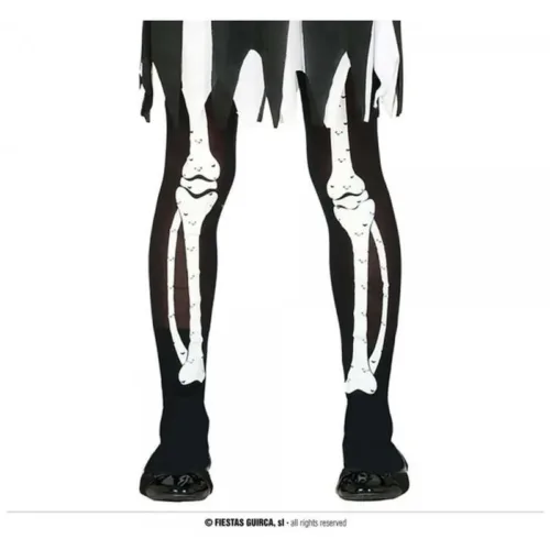 Pantys esqueleto 7-12 años infantil Halloween disfraz 17170 GUIRCA