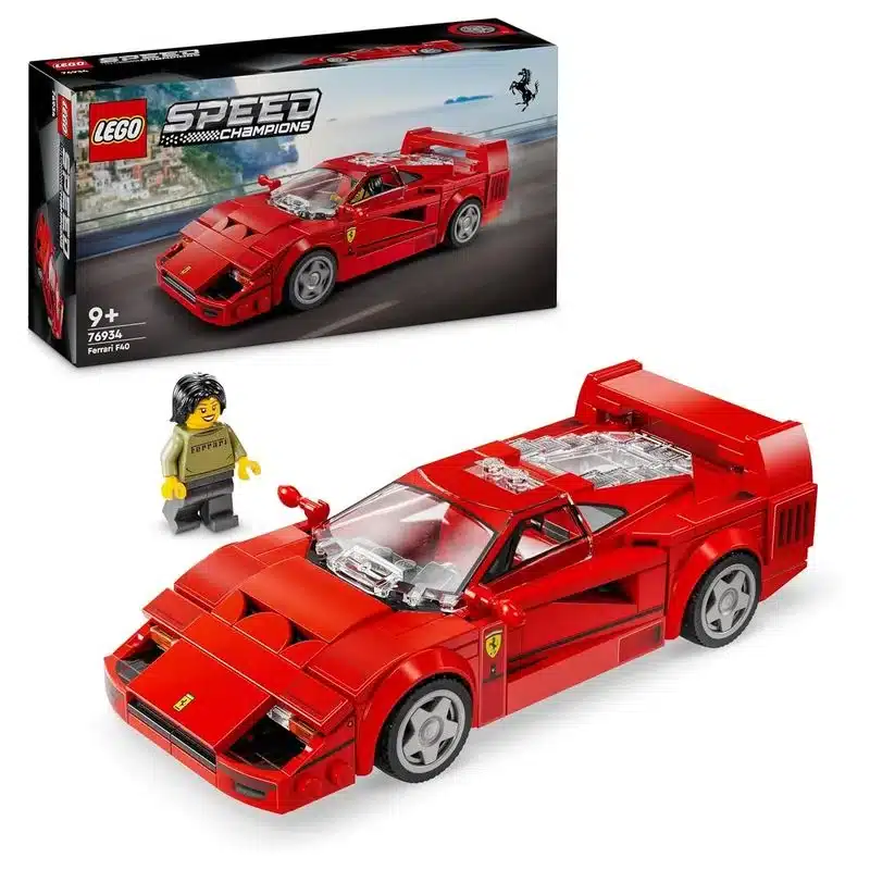 Lego Speed Champions Supercoche Ferrari F40 con minifigura 76934