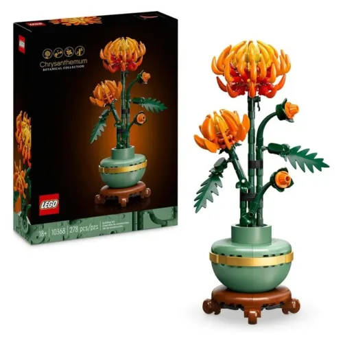 Lego Icons crisantemo adorno flores colección botánica 278 piezas 10368