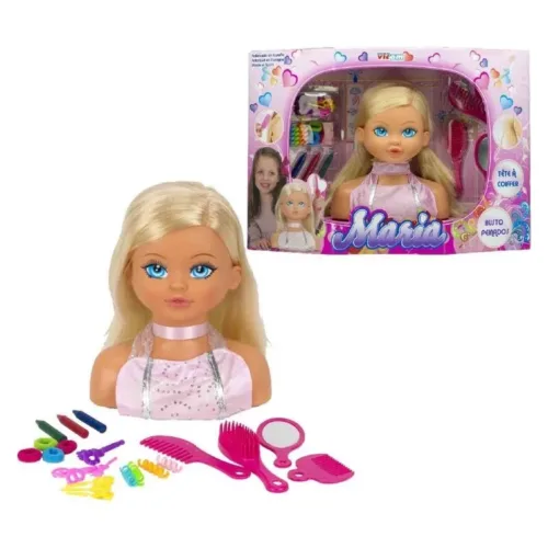 Juguete María Busto Peinados 28cm con accesorios 680 VICAM