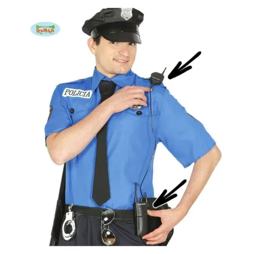Intercomunicador de polícia complemento disfraz 18730 GUIRCA