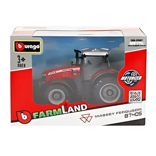 Tractor de metal 10cm Massey Ferguson rojo Farmland 31613s78043 BURAGO