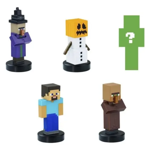 Pack 5 figuras Minecraft Villager, Whitch, Steve y sorpresas 64110004 Bizak