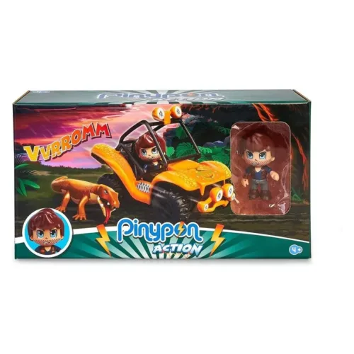 Pinypon Action Buggy con dragón de Komod y muñeco explorador 700017050 FAMOSA