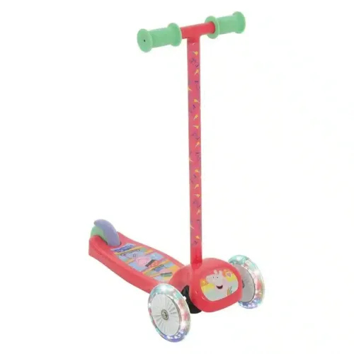 Patinete de tres ruedas Peppa Pig con luces LED 914D00189 DEQUBE