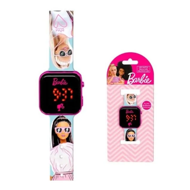 Reloj digital Barbie led rosa BB00033 KIDS EURO