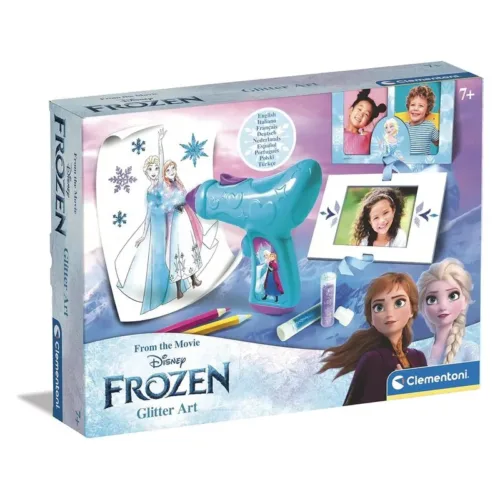 Set decoraciones con purpurina Disney Frozen 2 Glitter Art 18718 CLEMENTONI