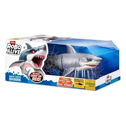 Juguete Robo Alive Tiburón con luces rojas en los ojos 71126 ZURU