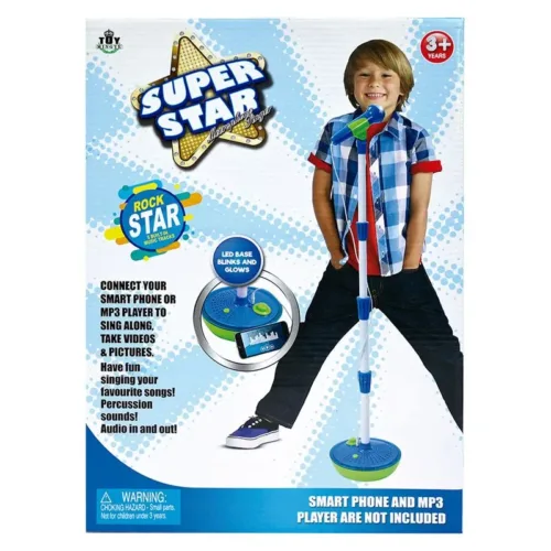 Microfono Super Star Interactivo con Pie Azul MY002 INNOVATOYS