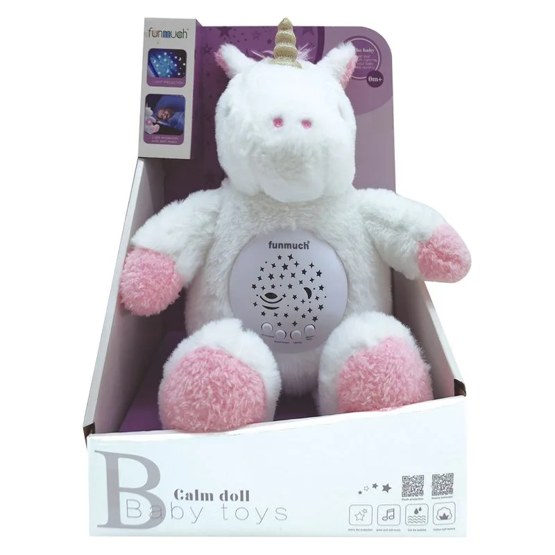 Peluche Unicornio con Luz en Barriguita 30 cm FM666-23 INNOVATOYS