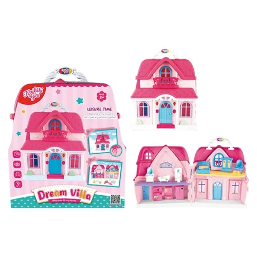 Casa de Muñecas Dream Villa Rosa con Accesorios BLD505 INNOVATOYS