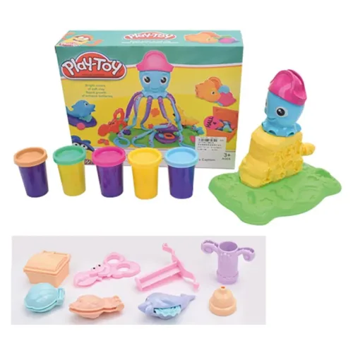 Play-Toy Pulpo con Accesorios de Plastilina 1817549 INNOVATOYS