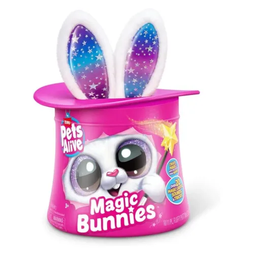 Peluche interactivo Pets Alive Magic Bunnies blanco 9549-BL ZURU