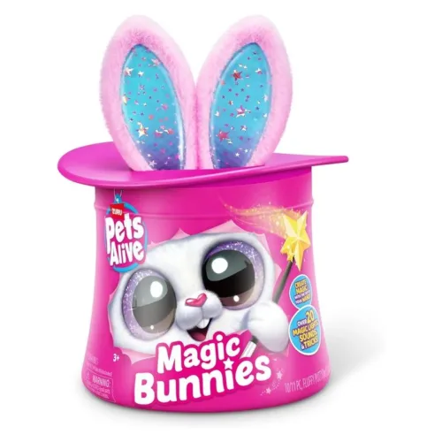 Peluche interactivo Pets Alive Magic Bunnies rosa 9549-RS ZURU