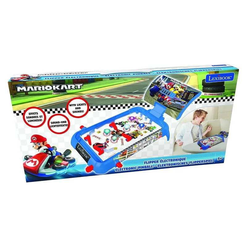 Pinball electrónico mesa Mario Kart pantalla LCD luz y sonido JG610NI LEXIBOOK - Imagen 2