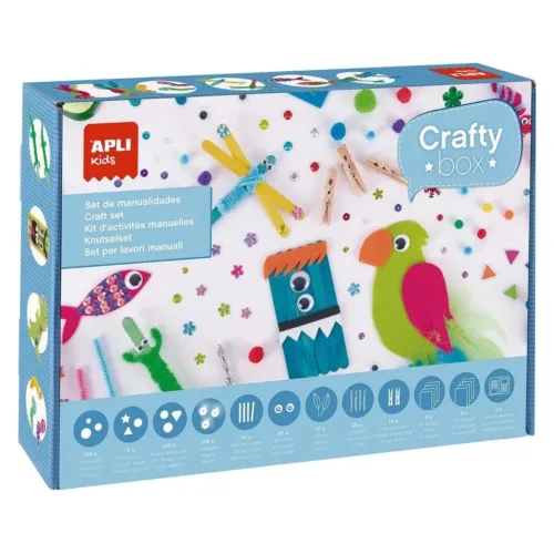Set de materiales Crafty Box con multitud de accesorios APLI KIDS 19258