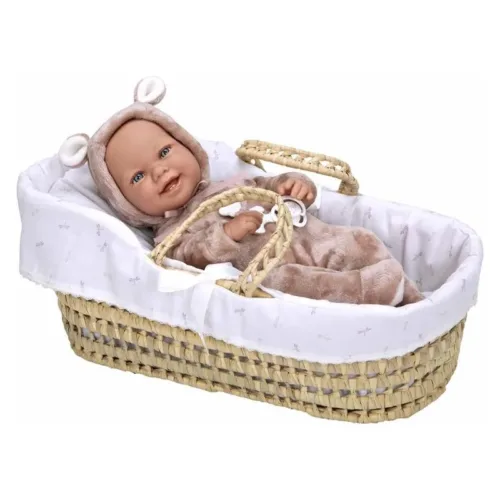 Muñeca Elegance 42 cm Zoe Rosa con Canastilla de Mimbre 65381 ARIAS