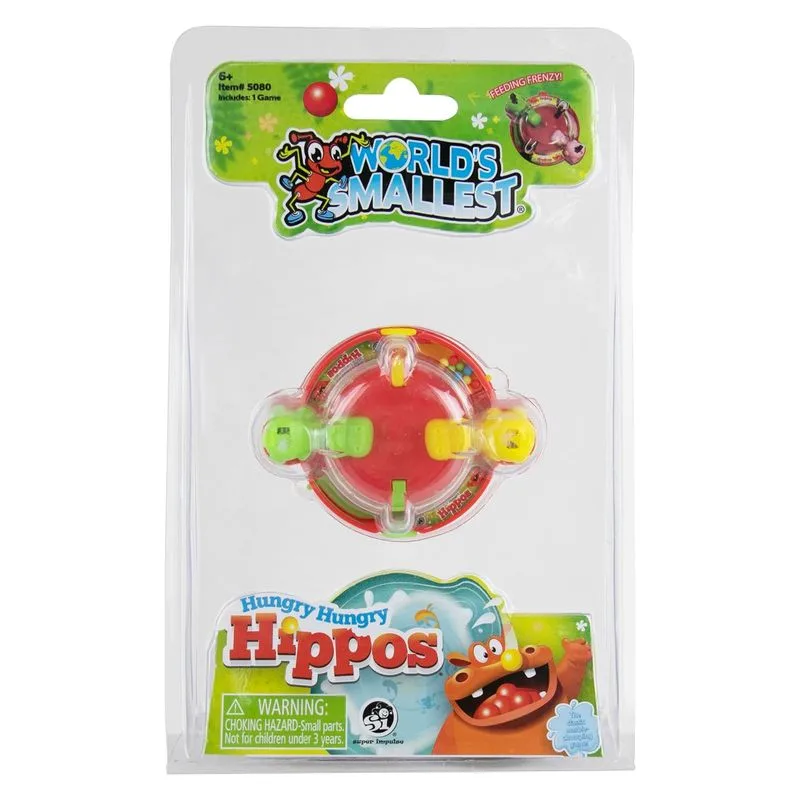 Juego miniatura World's Smallest Hungry Hippos 5080 MADNESSTOYS