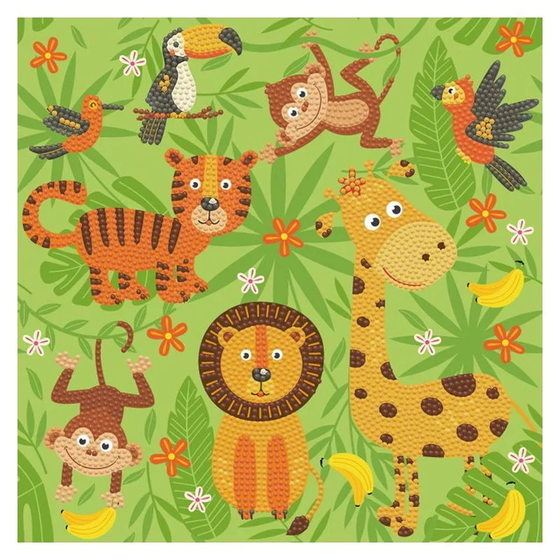 Kit de manualidades Diamond Dotz en la jungla DBX027 MADNESSTOYS - Imagen 2
