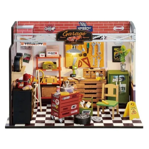 Maqueta Robotime Rolife Garage Workshop DG165 MADNESSTOYS