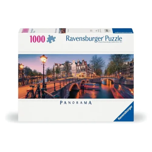 Puzzle 1000 Piezas Panorámico Evening in Amsterdam 12000446 RAVENSBUR