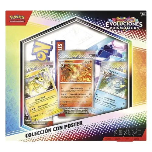 Colección con póster Pokémon Ev, Prismaticas SV8.5 en Español TCGPC10045