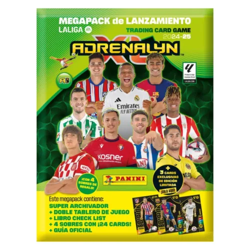 Megapack Adrenalyn La Liga 2025 Archivador más cuatro sobres Panini