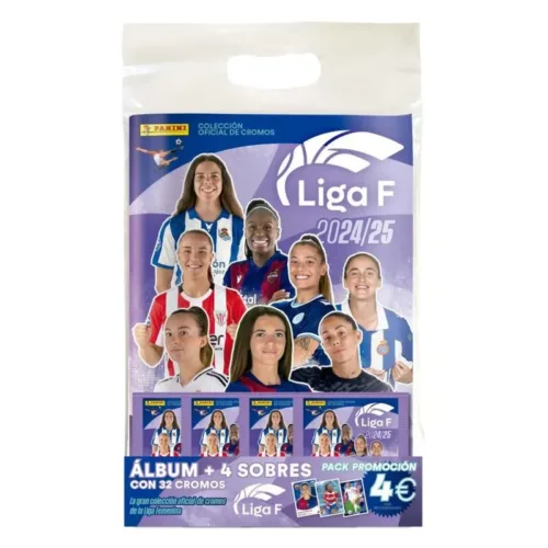 Liga Femenina 2024-2025 Starter Pack Álbum y 4 Sobres 74183 PANINI
