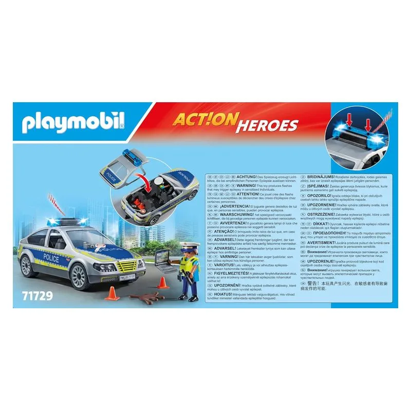 Playmobil 71729 Action Heroes coche de policía con conos y señal - Imagen 2