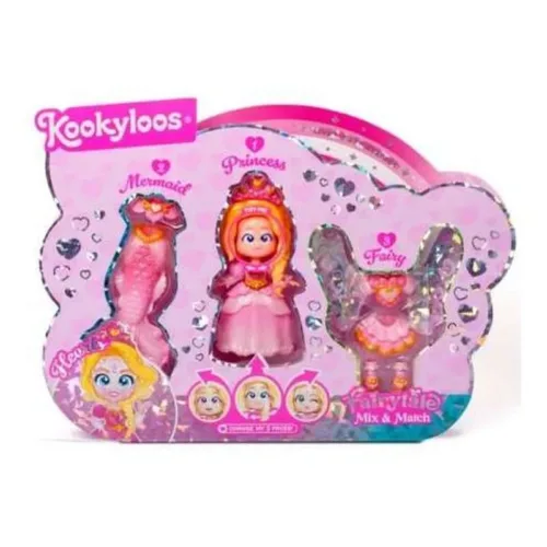 Kookyloos Muñeca Fairy Rosa 3n1 con Accesorios 40201 MAGIC BOX
