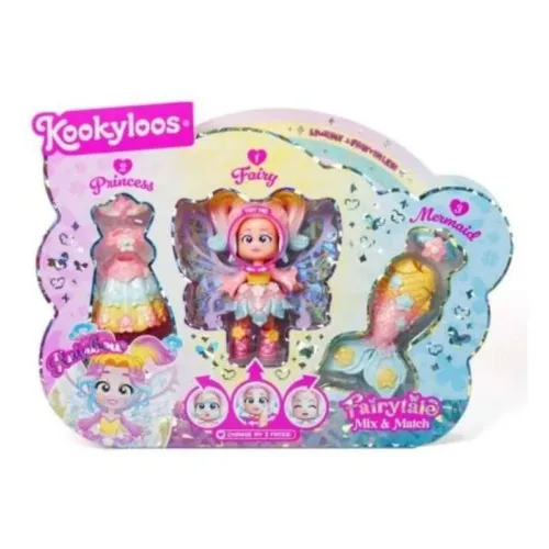 Kookyloos Muñeca Fairy Rainbow 3n1 con Accesorios 40188 MAGIC BOX